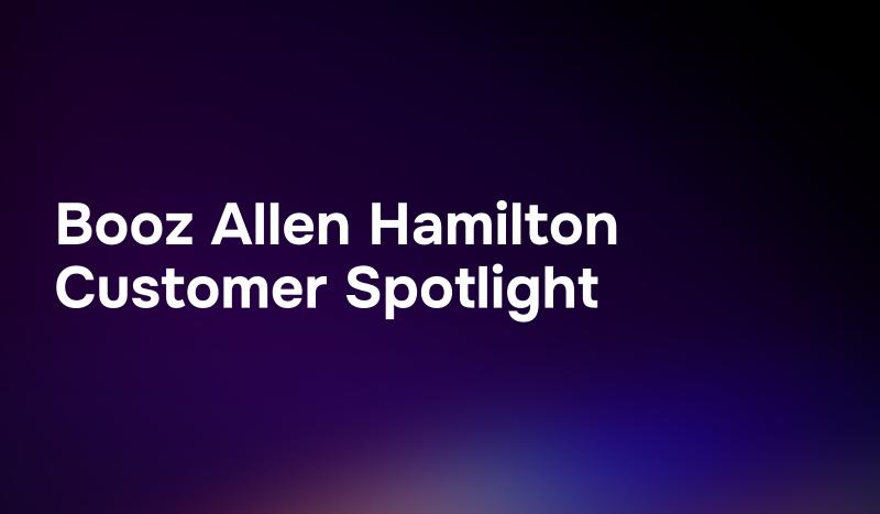 Booz Allen Customer Spotlight   thumbnail