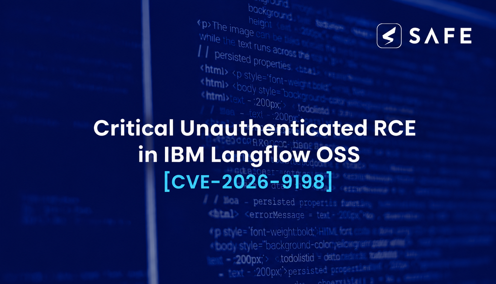 CVE-2026-9198 | Critical Unauthenticated RCE in IBM Langflow OSS
