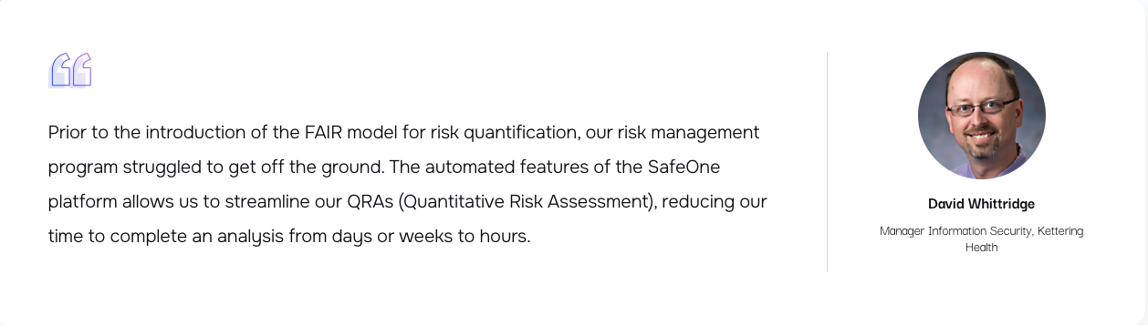 Safe Security Customer Quote - Kettering Health