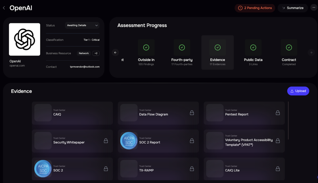 tprm ASSESSMENT WITH AGENTIC AI